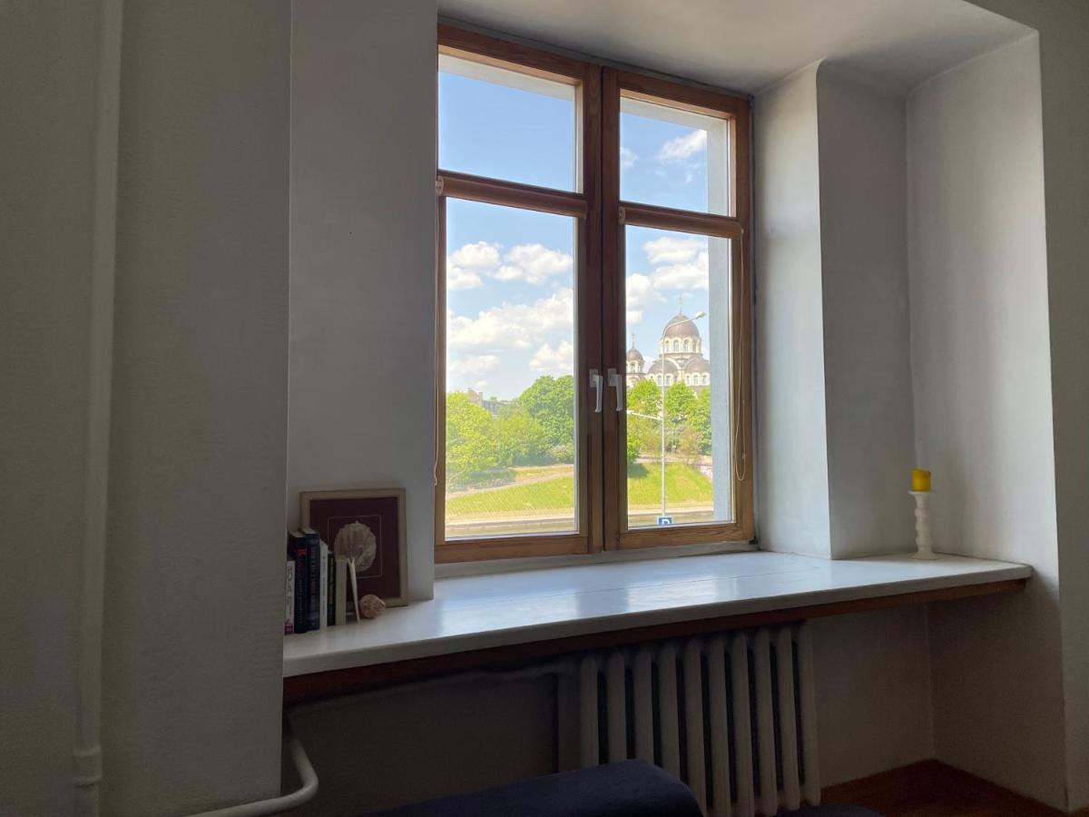 A Cozy Apartment With A Wonderful View Of The River In The Old Town Of Вильнюс Экстерьер фото